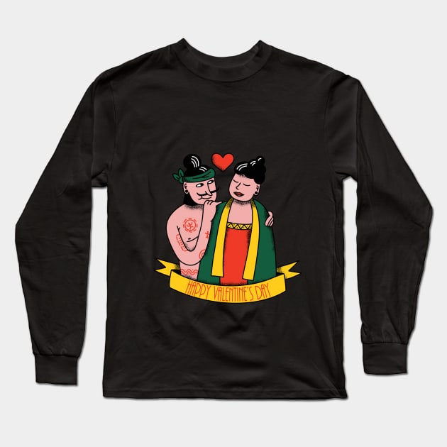 happy Valentine s Day Long Sleeve T-Shirt by Delicious Design